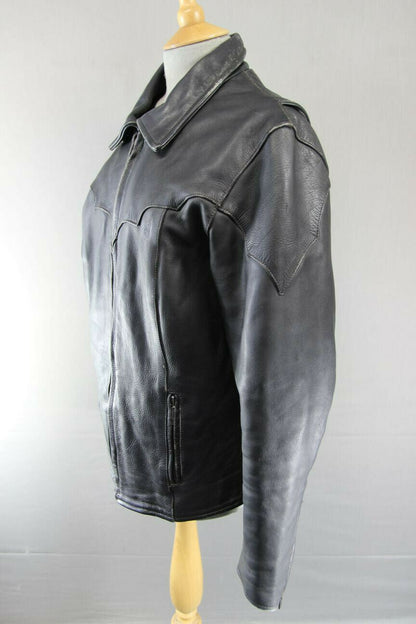 MILWAUKEE BLACK LEATHER BIKER JACKET WITH THINSULATE THERMAL LINING 36 INCH