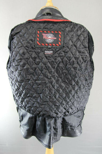 MILWAUKEE BLACK LEATHER BIKER JACKET WITH THINSULATE THERMAL LINING 36 INCH