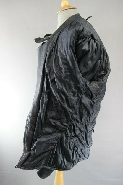 CLASSIC LEATHER GOLD BLACK COWHIDE BIKER JACKET 40 INCH