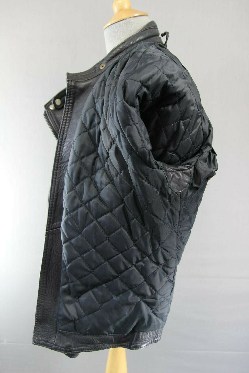 CLASSIC SPORTEX BLACK LEATHER BIKER JACKET 38 INCH