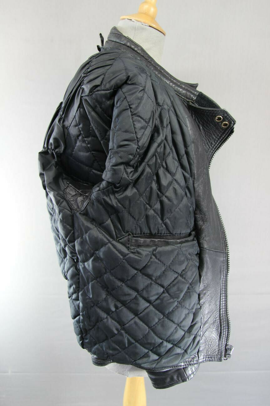 CLASSIC SPORTEX BLACK LEATHER BIKER JACKET 38 INCH