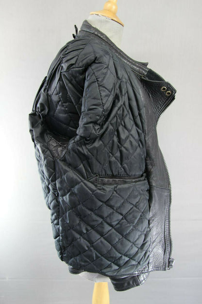 CLASSIC SPORTEX BLACK LEATHER BIKER JACKET 38 INCH