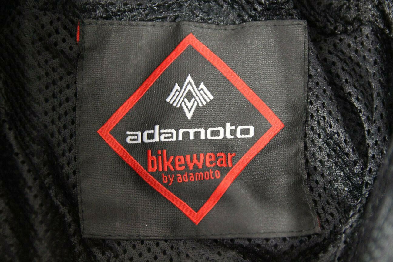 NEW WITH TAGS ADAMOTO BIKEWEAR BLACK LEATHER TROUSERS: WAIST 26"/INSIDE LEG 28"