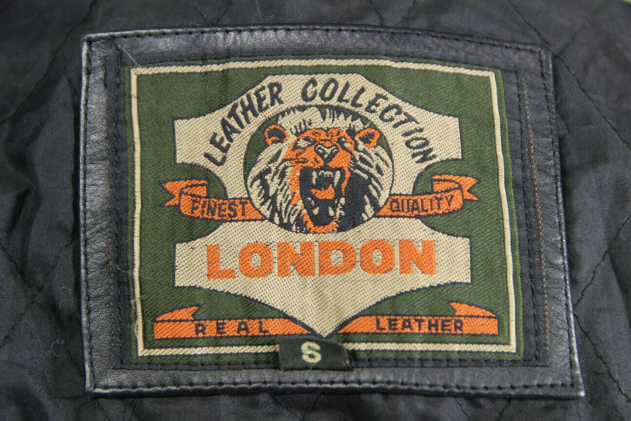 CLASSIC LONDON LEATHER COLLECTION BLACK BIKER JACKET 38 INCH/SMALL