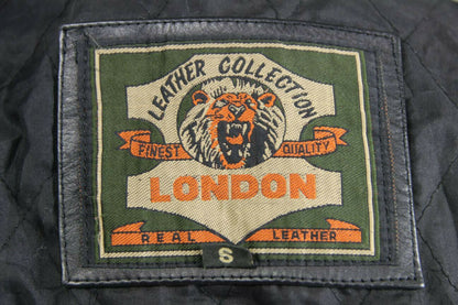 CLASSIC LONDON LEATHER COLLECTION BLACK BIKER JACKET 38 INCH/SMALL