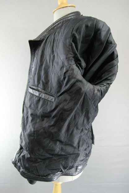 CLASSIC LONDON LEATHER COLLECTION BLACK BIKER JACKET 38 INCH/SMALL