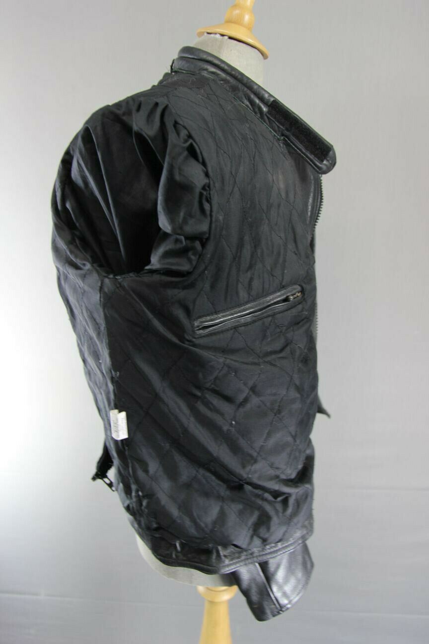 CLASSIC LONDON LEATHER COLLECTION BLACK BIKER JACKET 38 INCH/SMALL