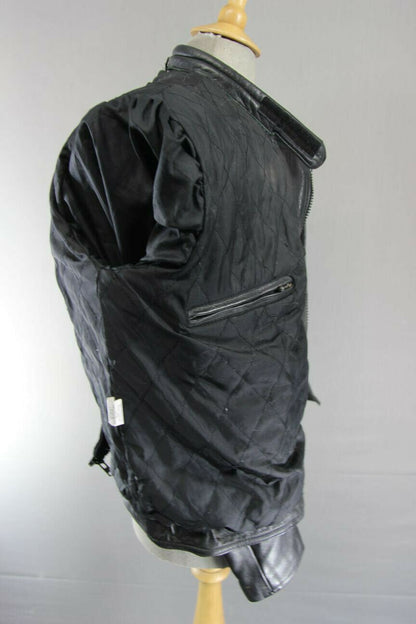 CLASSIC LONDON LEATHER COLLECTION BLACK BIKER JACKET 38 INCH/SMALL