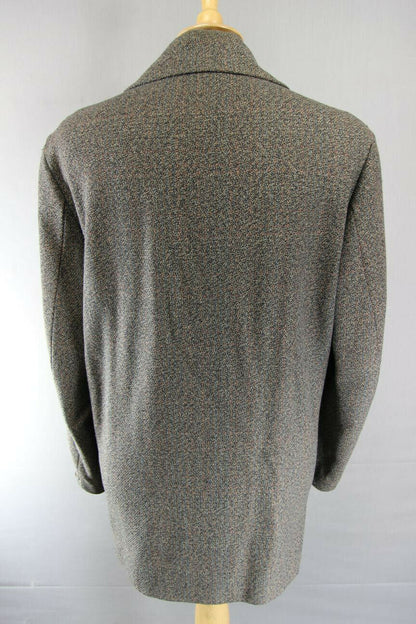 SUPERB VINTAGE 1970's 2 PLY THORNPROOF TWIST TWEED COAT 42 INCH
