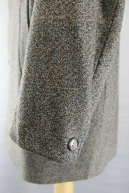 SUPERB VINTAGE 1970's 2 PLY THORNPROOF TWIST TWEED COAT 42 INCH