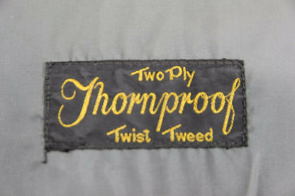 SUPERB VINTAGE 1970's 2 PLY THORNPROOF TWIST TWEED COAT 42 INCH