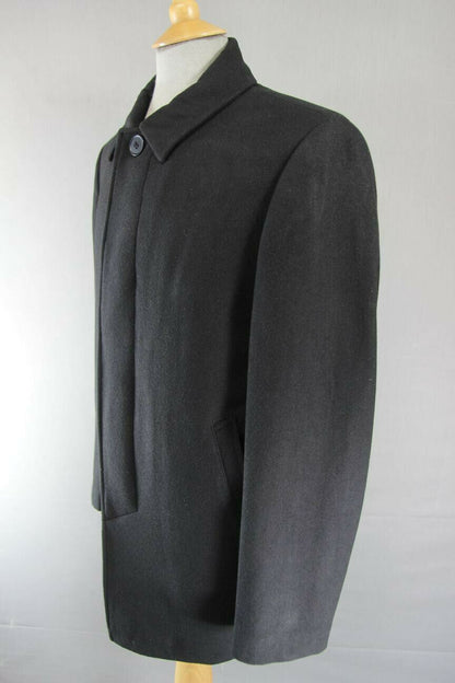 BRAND NEW MEN'S WOOL RICH BLEND SHORT BLACK COAT 40-48 INCH (REGULAR FIT)