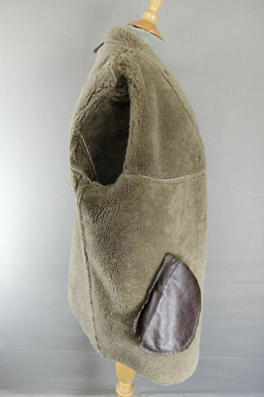 VINTAGE 1970's WOOLEA LEATHER TRIMMED LIGHT BROWN SUEDE LAMBSKIN LINED COAT 38IN