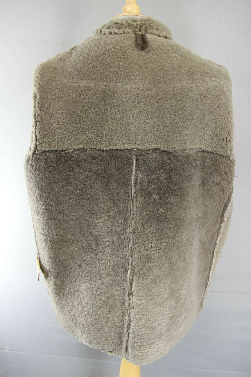 VINTAGE 1970's WOOLEA LEATHER TRIMMED LIGHT BROWN SUEDE LAMBSKIN LINED COAT 38IN