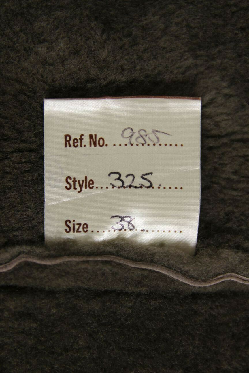 VINTAGE 1970's WOOLEA LEATHER TRIMMED LIGHT BROWN SUEDE LAMBSKIN LINED COAT 38IN