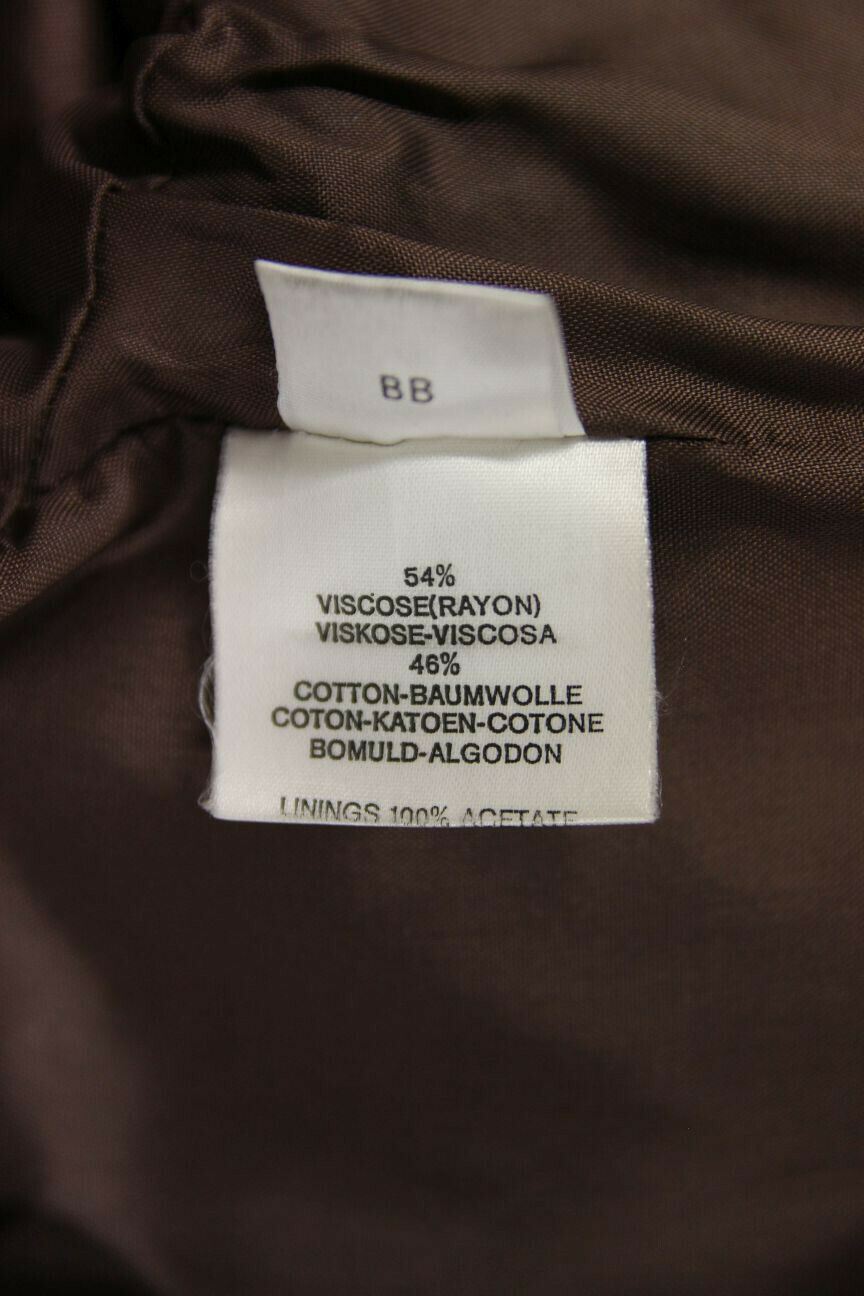 EXCELLENT JAEGER BRITISH MADE BROWN FAUX FUR VISCOSE/COTTON JACKET SIZE 14