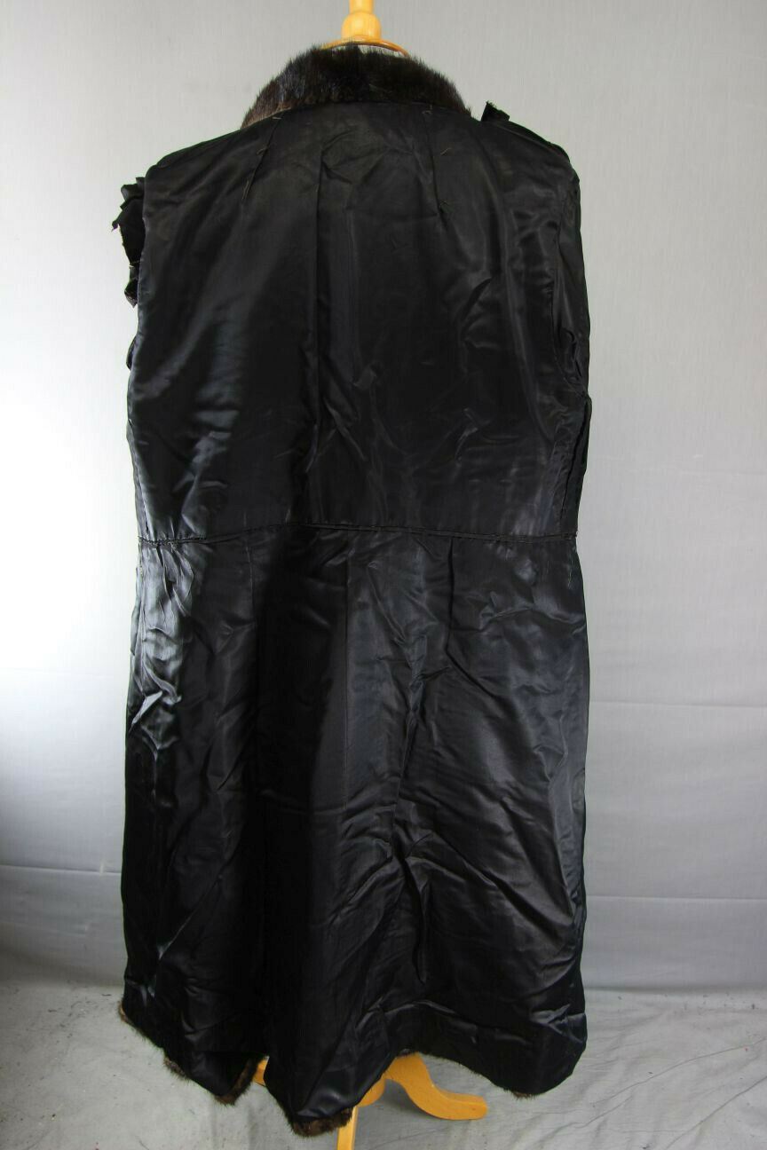 FULL LENGTH GENUINE CHESTNUT BROWN MINK FUR COAT 36 INCH