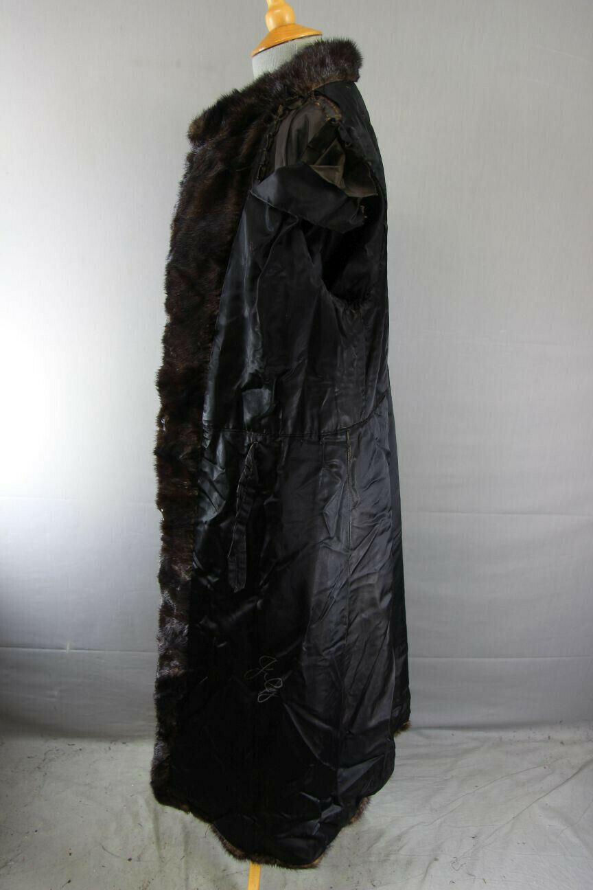 FULL LENGTH GENUINE CHESTNUT BROWN MINK FUR COAT 36 INCH