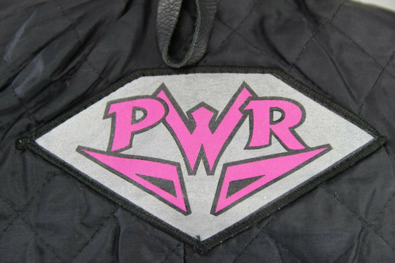 SUPERB PWR BLACK LEATHER BIKER JACKET: SIZE 12/34-36 INCHES