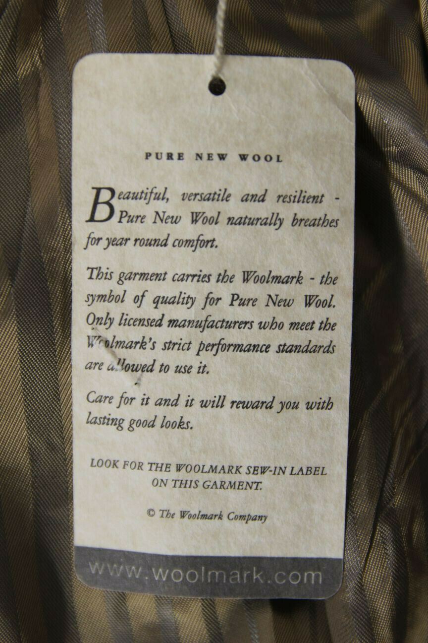 BRAND NEW STVDIO BY JEFF BANKS PURE WOOL STRIPED TAUPE JACKET 36 INCH: RRP £119