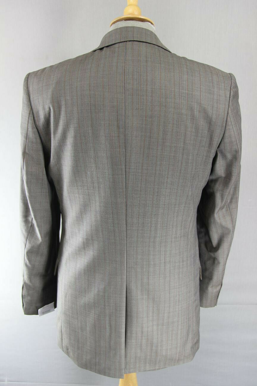 BRAND NEW STVDIO BY JEFF BANKS PURE WOOL STRIPED TAUPE JACKET 36 INCH: RRP £119