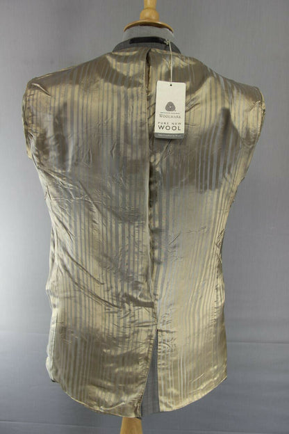 BRAND NEW STVDIO BY JEFF BANKS PURE WOOL STRIPED TAUPE JACKET 36 INCH: RRP £119
