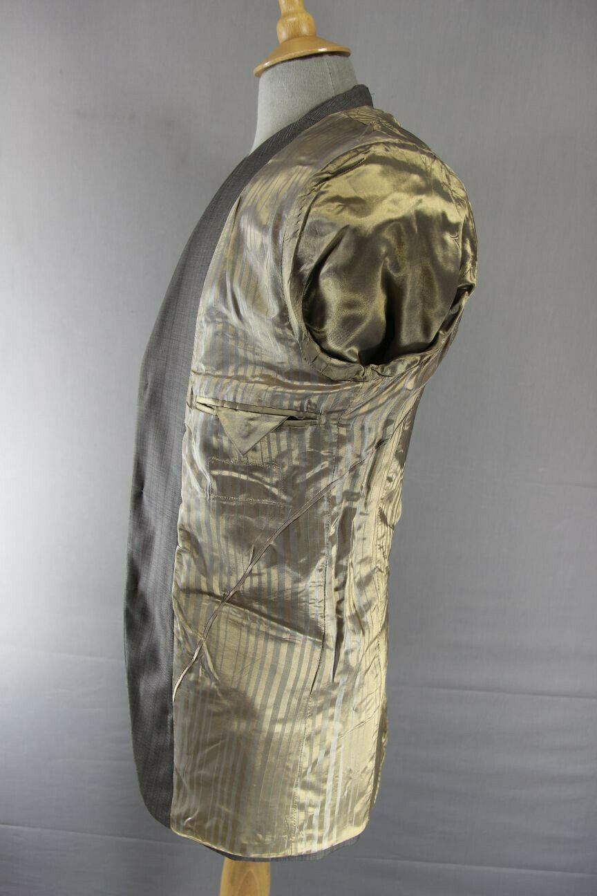 BRAND NEW STVDIO BY JEFF BANKS PURE WOOL STRIPED TAUPE JACKET 36 INCH: RRP £119