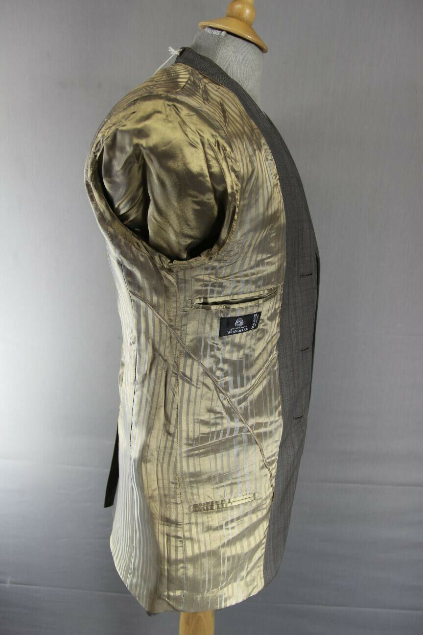 BRAND NEW STVDIO BY JEFF BANKS PURE WOOL STRIPED TAUPE JACKET 36 INCH: RRP £119