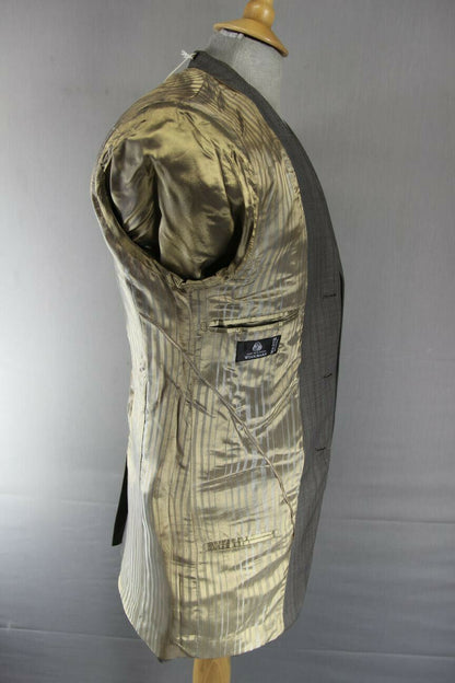 BRAND NEW STVDIO BY JEFF BANKS PURE WOOL STRIPED TAUPE JACKET 36 INCH: RRP £119