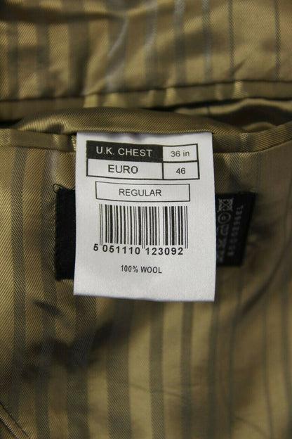 BRAND NEW STVDIO BY JEFF BANKS PURE WOOL STRIPED TAUPE JACKET 36 INCH: RRP £119