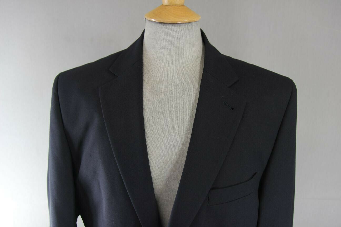 BRAND NEW WOOL BLEND BLACK JACKET: 40 INCH CHEST (REGULAR FIT)