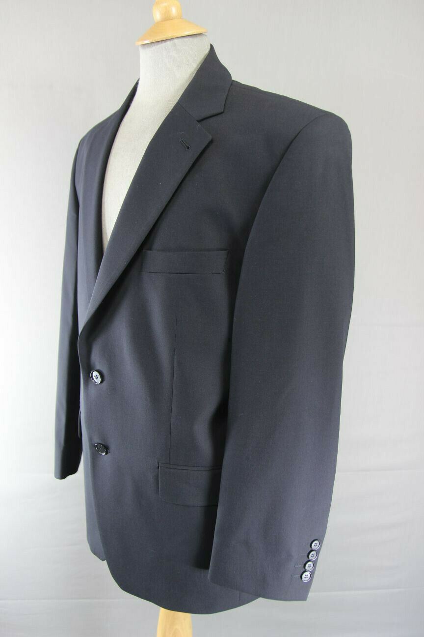BRAND NEW WOOL BLEND BLACK JACKET: 40 INCH CHEST (REGULAR FIT)