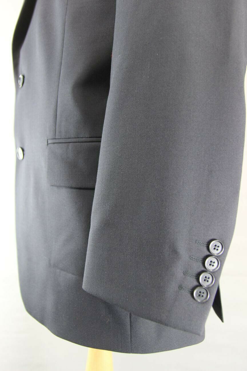 BRAND NEW WOOL BLEND BLACK JACKET: 40 INCH CHEST (REGULAR FIT)