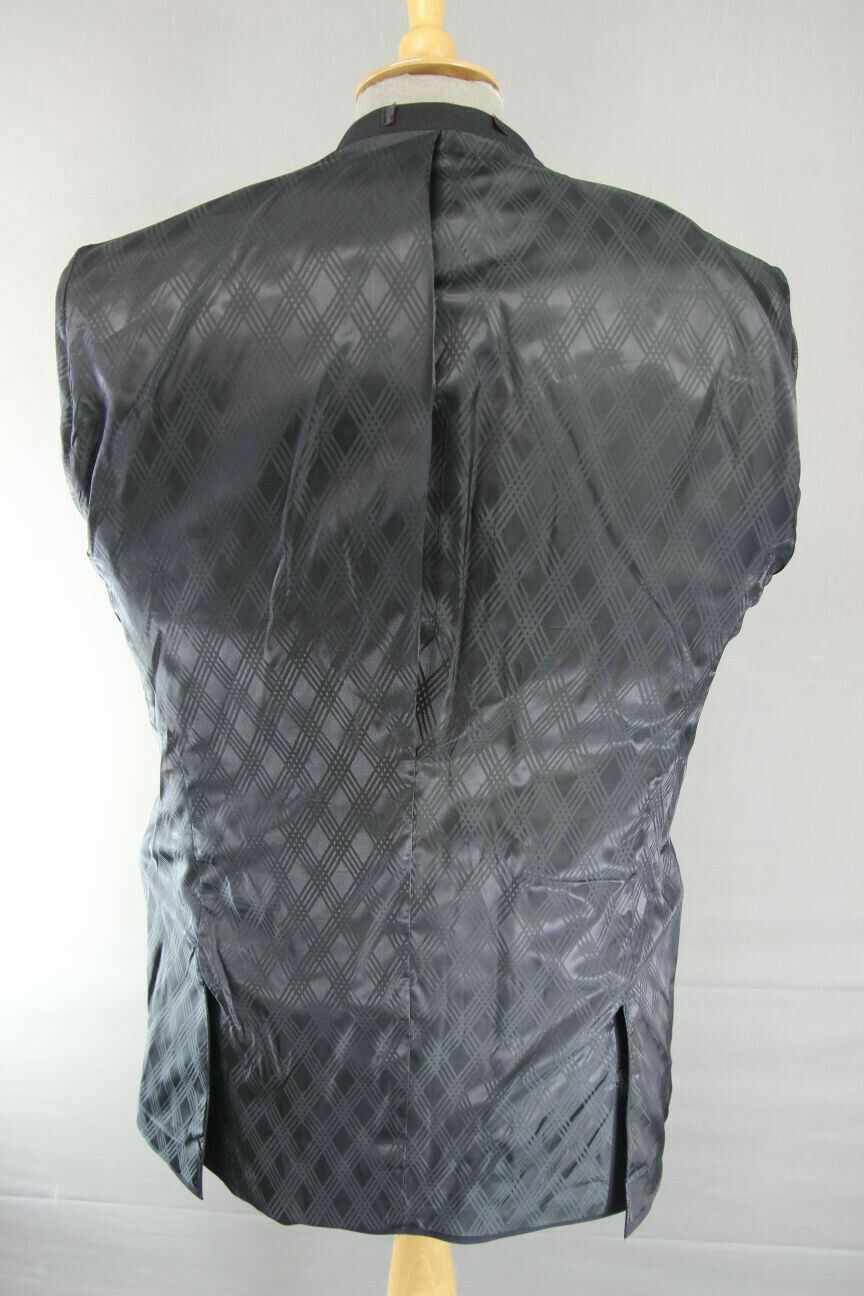 BRAND NEW WOOL BLEND BLACK JACKET: 40 INCH CHEST (REGULAR FIT)
