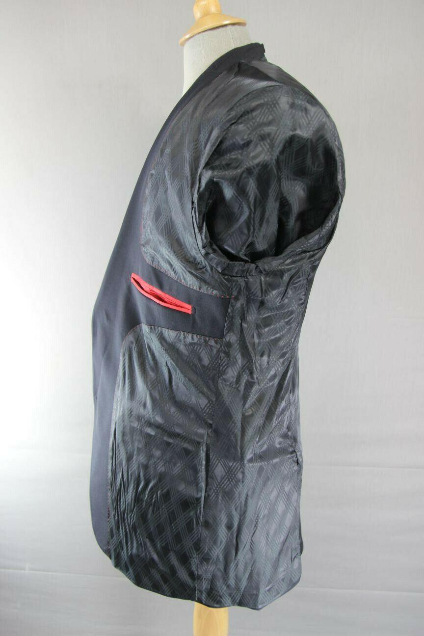 BRAND NEW WOOL BLEND BLACK JACKET: 40 INCH CHEST (REGULAR FIT)
