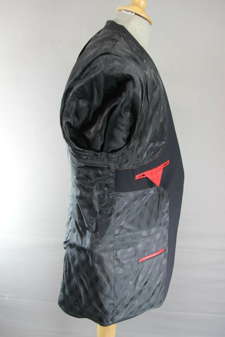 BRAND NEW WOOL BLEND BLACK JACKET: 40 INCH CHEST (REGULAR FIT)