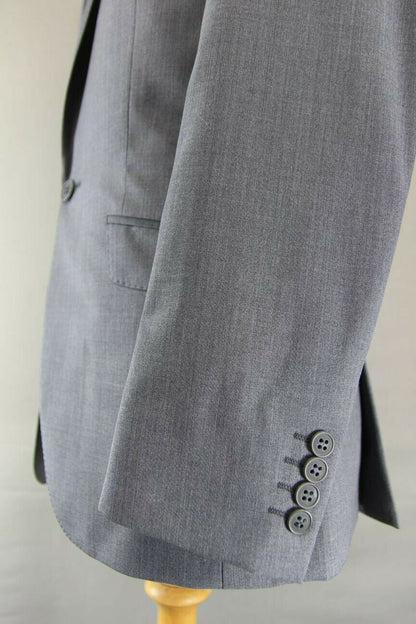 BRAND NEW WOOL RICH BLEND GREY JACKET: 36 INCH CHEST (REGULAR FIT)