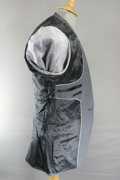 BRAND NEW WOOL RICH BLEND GREY JACKET: 36 INCH CHEST (REGULAR FIT)