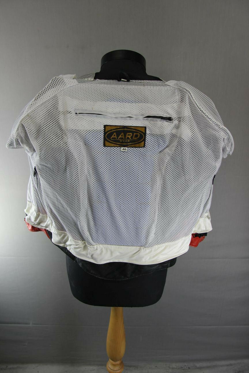 AARD WEAR LEATHER BIKER JACKET 38" + REMOVABLE BACK, SHOULDER & ELBOW PROTECTORS