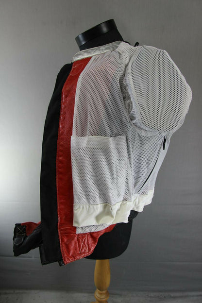 AARD WEAR LEATHER BIKER JACKET 38" + REMOVABLE BACK, SHOULDER & ELBOW PROTECTORS