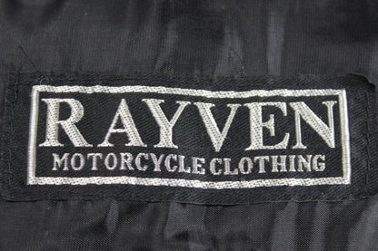 CLASSIC RAYVEN BLACK LEATHER BIKER JACKET SIZE 14