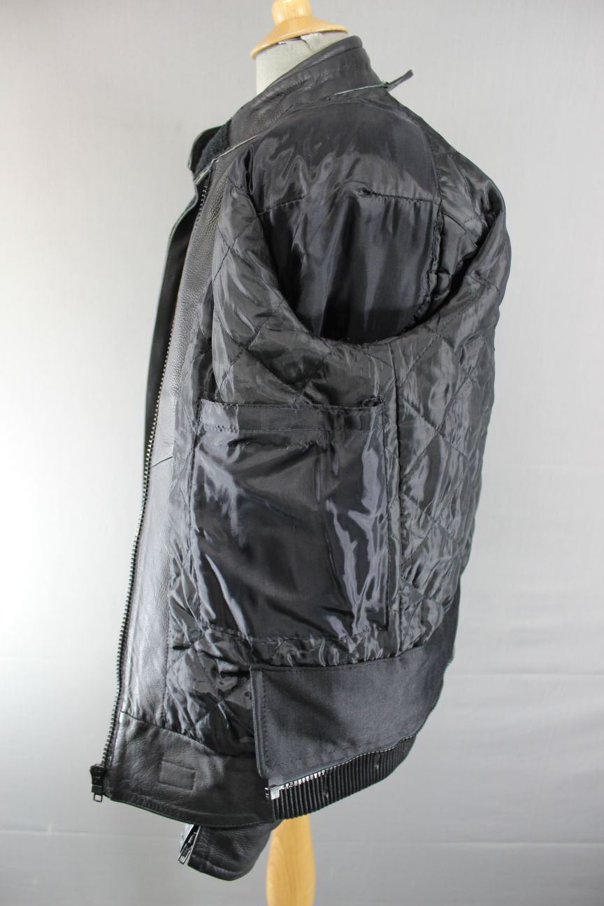 CLASSIC RAYVEN BLACK LEATHER BIKER JACKET SIZE 14