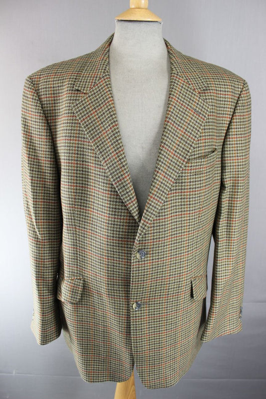EXCEPTIONAL WESTBROOK PURE WOOL CHECKED JACKET 44 INCH