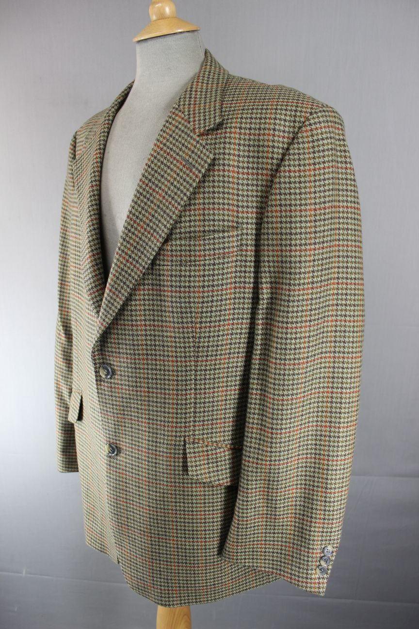 EXCEPTIONAL WESTBROOK PURE WOOL CHECKED JACKET 44 INCH