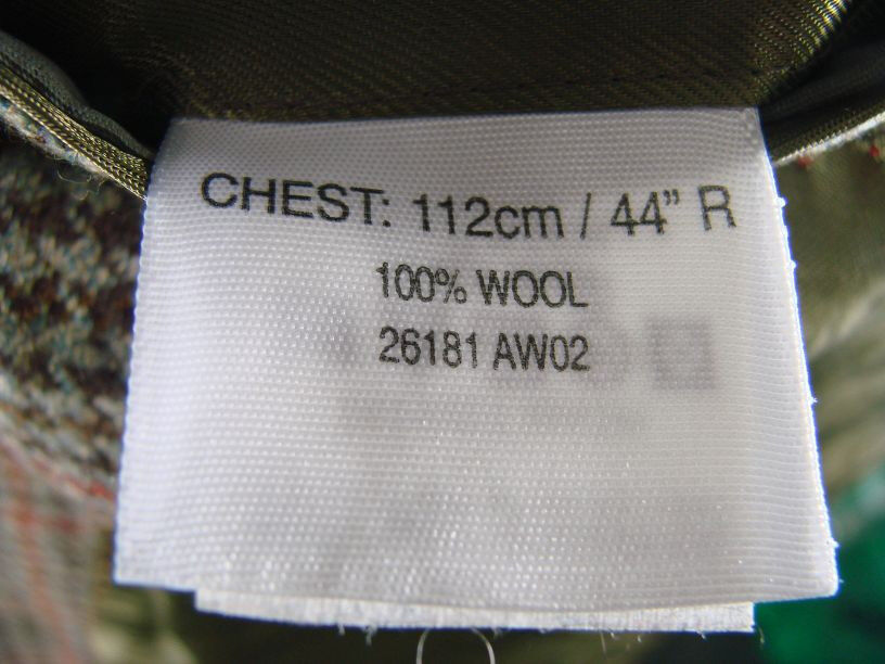 EXCEPTIONAL WESTBROOK PURE WOOL CHECKED JACKET 44 INCH