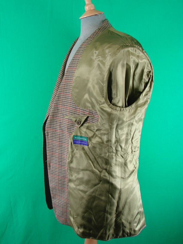 EXCEPTIONAL WESTBROOK PURE WOOL CHECKED JACKET 44 INCH