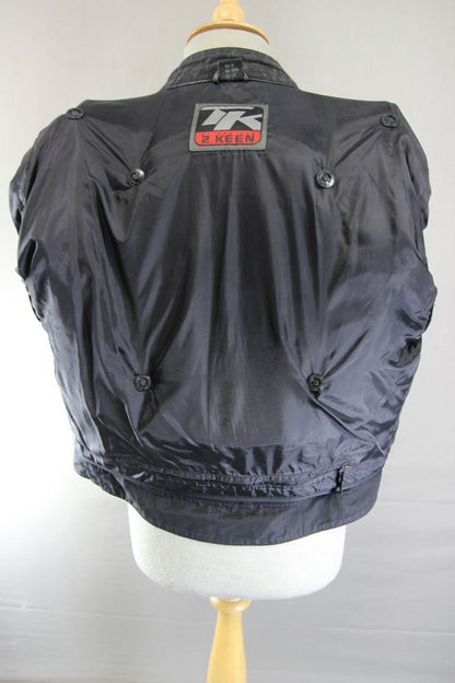 HEIN GERICKE '2 KEEN' LEATHER BIKER JACKET WITH REMOVABLE CE ARMOUR 40 INCH