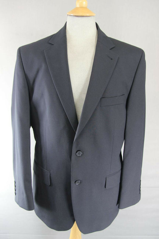 BRAND NEW WOOL BLEND BLACK JACKET: 40 INCH CHEST (REGULAR FIT)