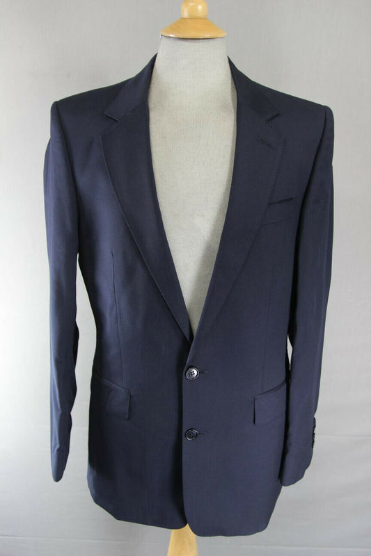 BRAND NEW PURE WOOL DARK BLUE/NAVY JACKET: 38 INCH CHEST (LONG FIT)
