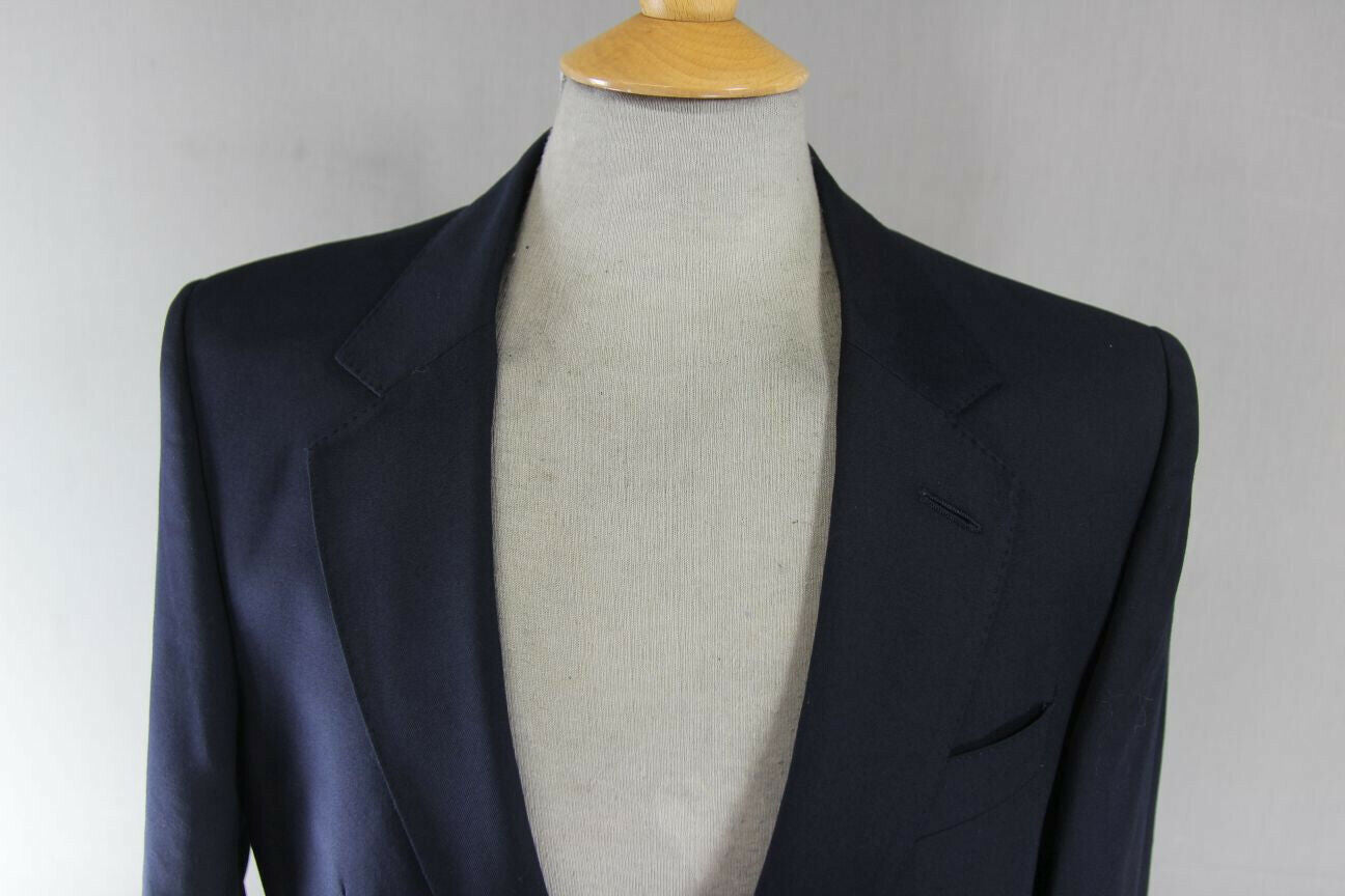 BRAND NEW PURE WOOL DARK BLUE/NAVY JACKET: 38 INCH CHEST (LONG FIT)